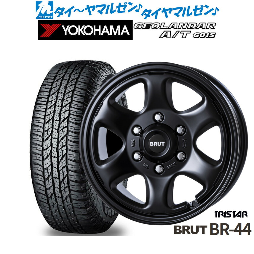 [18日]割引クーポン配布 新品 オフロードタイヤ ホイール4本セット トライスター BRUT BR-44 16インチ 6.5J ヨコハマ GEOLANDAR ジオランダー AT(G015) 215/65R16