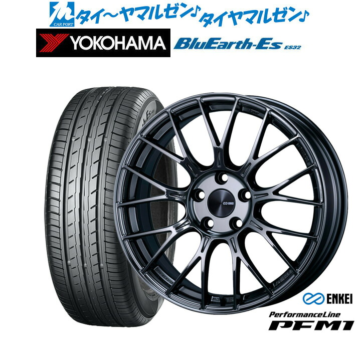 新品 サマータイヤ ホイール4本セットエンケイ PFM118インチ 7.5Jヨコハマ BluEarth-ES ブルーアースイーエス ES32225/45R18|カーポートマルゼン 店