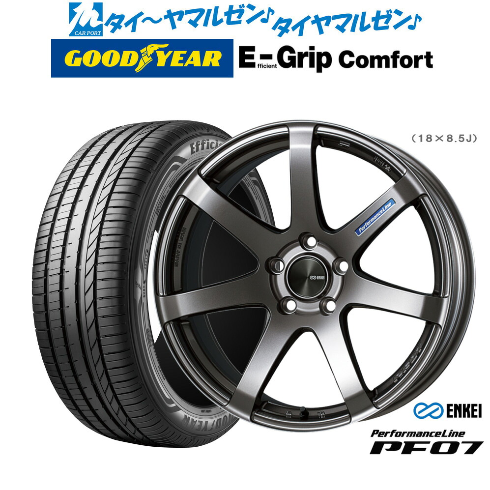 新品 サマータイヤ ホイール4本セットエンケイ PF0717インチ 7.0Jグッドイヤー エフィシエント グリップ コンフォート215/40R17|カーポートマルゼン 店