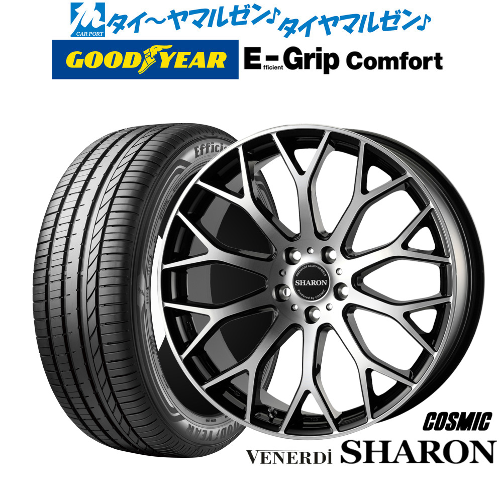 新品 サマータイヤ ホイール4本セットコスミック ヴェネルディ シャロン19インチ 8.0Jグッドイヤー エフィシエント グリップ コンフォート215/35R19|カーポートマルゼン 店