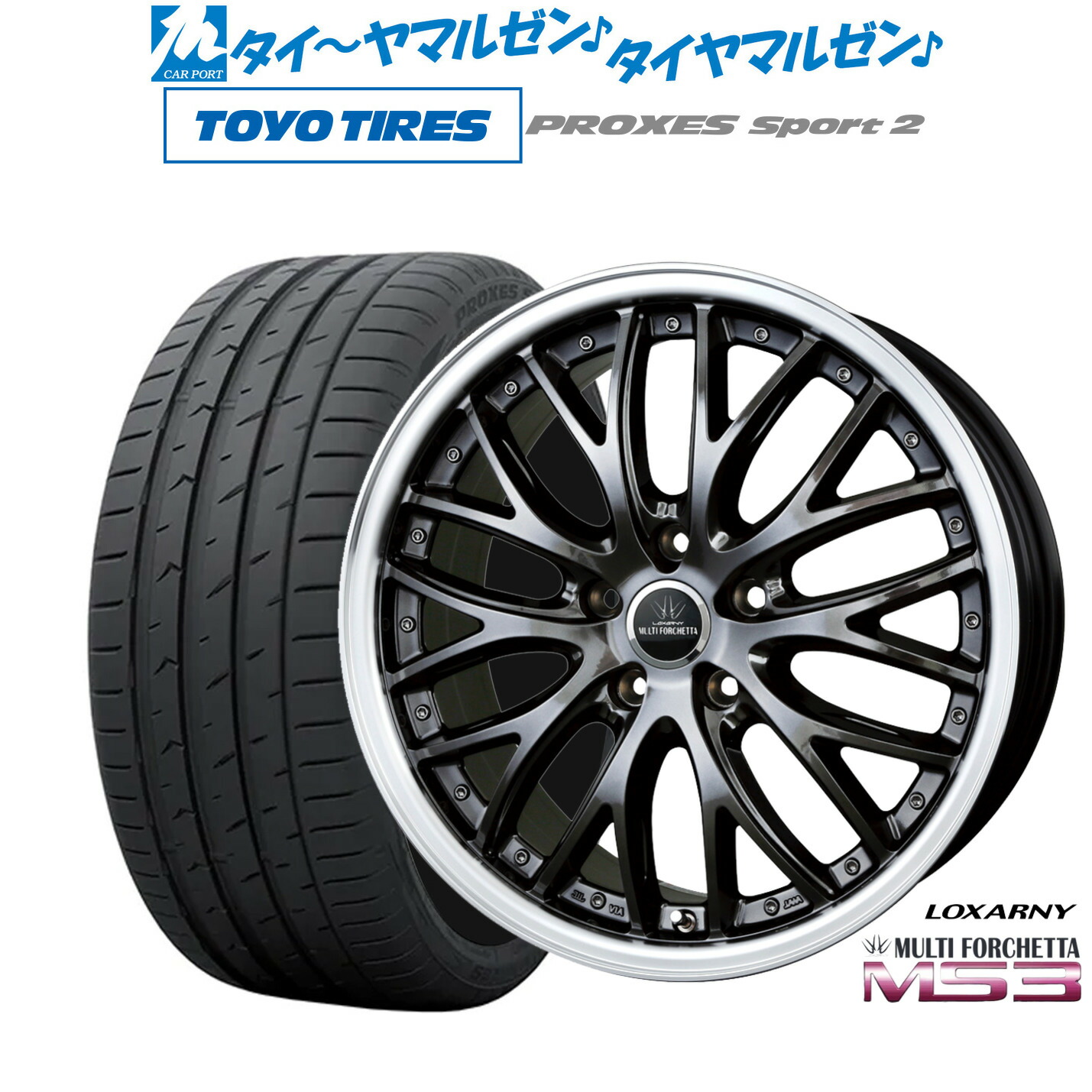 [ﾏﾗｿﾝ期間]P最大42倍&ｸｰﾎﾟﾝ配布 新品 サマータイヤ ホイール4本セット BADX ロクサーニ マルチフォルケッタ MS3 19インチ 9.0J トーヨータイヤ プロクセス PROXES スポーツ2 245/45R19
