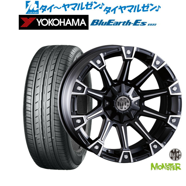 [18日]割引クーポン配布 新品 サマータイヤ ホイール4本セット クリムソン MG モンスター 17インチ 7.0J ヨコハマ BluEarth-ES ブルーアースイーエス ES32 215/60R17