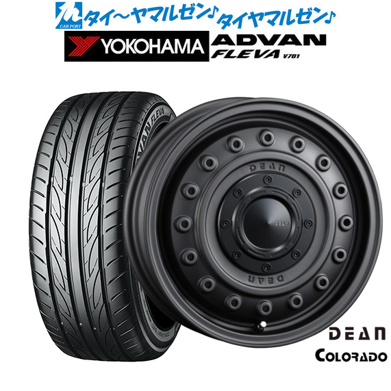 [マラソン期間]割引クーポン配布 新品 サマータイヤ ホイール4本セット クリムソン ディーン コロラド 15インチ 4.5J ヨコハマ ADVAN アドバン フレバ V701 165/50R15