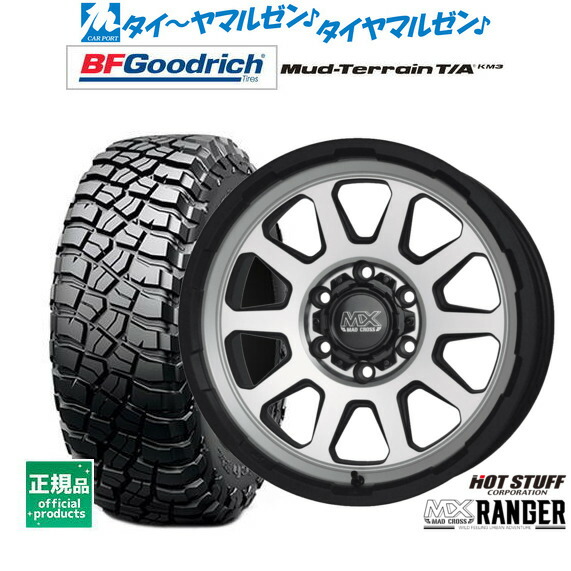 [ﾏﾗｿﾝ期間]P最大42倍&ｸｰﾎﾟﾝ配布 新品 サマータイヤ ホイール4本セット ホットスタッフ マッドクロス レンジャー 18インチ 8.0J BFグッドリッチ マッドテレーン T/A KM3 265/60R18