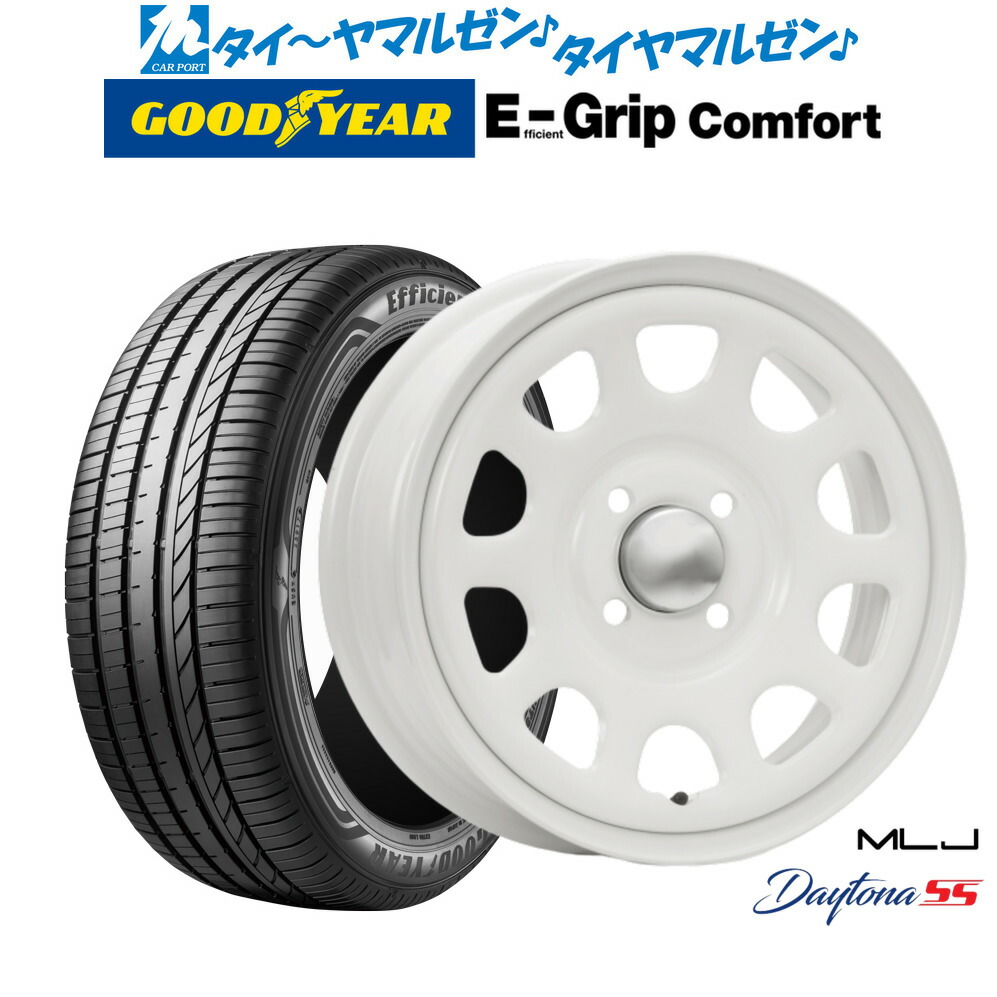 新品 サマータイヤ ホイール4本セットMLJ デイトナ SS14インチ 5.0Jグッドイヤー エフィシエント グリップ コンフォート165/60R14|カーポートマルゼン 店