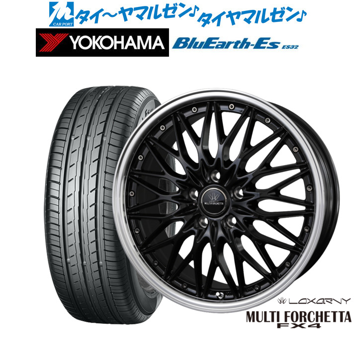 [18日]割引クーポン配布 新品 サマータイヤ ホイール4本セット BADX ロクサーニ マルチフォルケッタ FX4 18インチ 7.5J ヨコハマ BluEarth-ES ブルーアースイーエス ES32 215/45R18