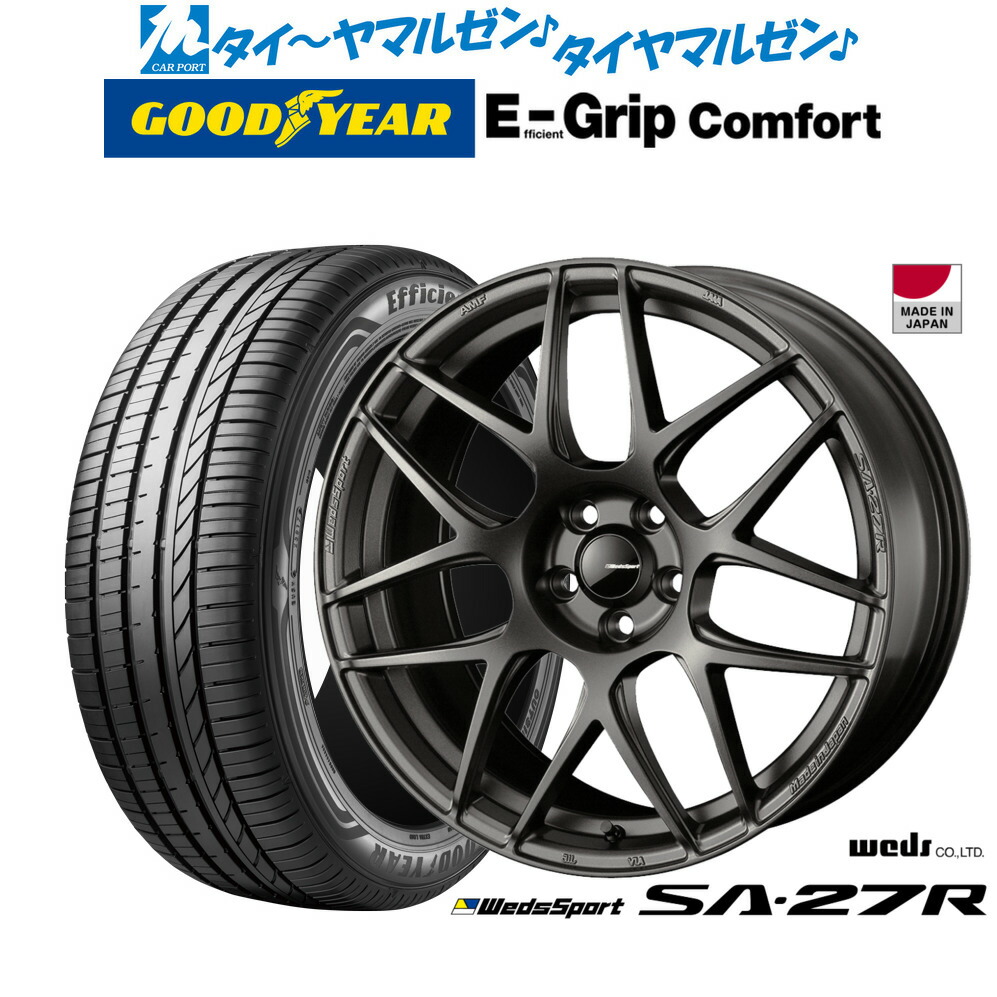 新品 サマータイヤ ホイール4本セット ウェッズ ウェッズスポーツ SA-27R 17インチ 7.0J グッドイヤー エフィシエント グリップ コンフォート 195/45R17