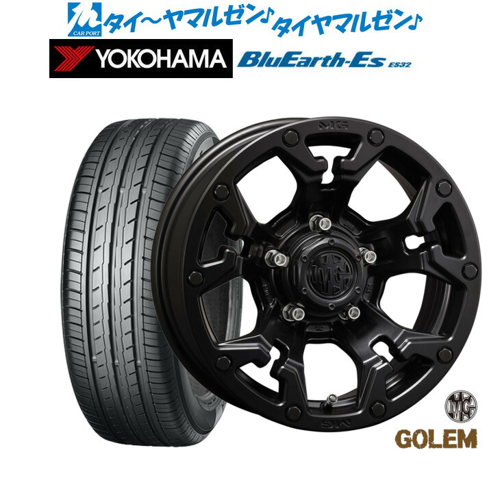 [ﾏﾗｿﾝ期間]P最大42倍&ｸｰﾎﾟﾝ配布 新品 サマータイヤ ホイール4本セット クリムソン MG ゴーレム 16インチ 7.0J ヨコハマ BluEarth-ES ブルーアースイーエス ES32 195/50R16