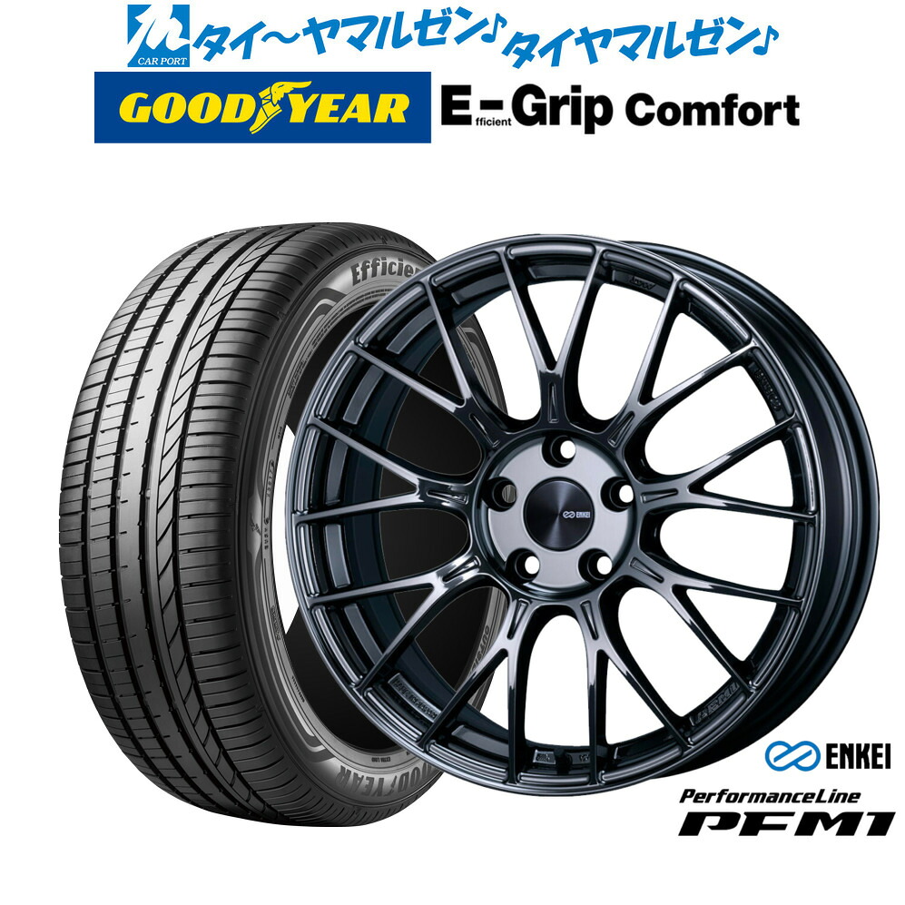 新品 サマータイヤ ホイール4本セットエンケイ PFM118インチ 7.5Jグッドイヤー エフィシエント グリップ コンフォート235/50R18｜カーポートマルゼン 店