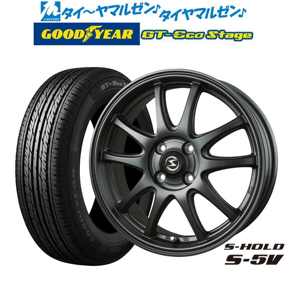 [18日]割引クーポン配布 新品 サマータイヤ ホイール4本セット BADX エスホールド S-5V 15インチ 4.5J グッドイヤー GT-エコ ステージ 165/65R15