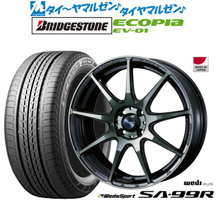 新品 サマータイヤ ホイール4本セット ウェッズ ウェッズスポーツ SA-99R 15インチ 6.0J ブリヂストン ECOPIA エコピア EV-01 185/65R15