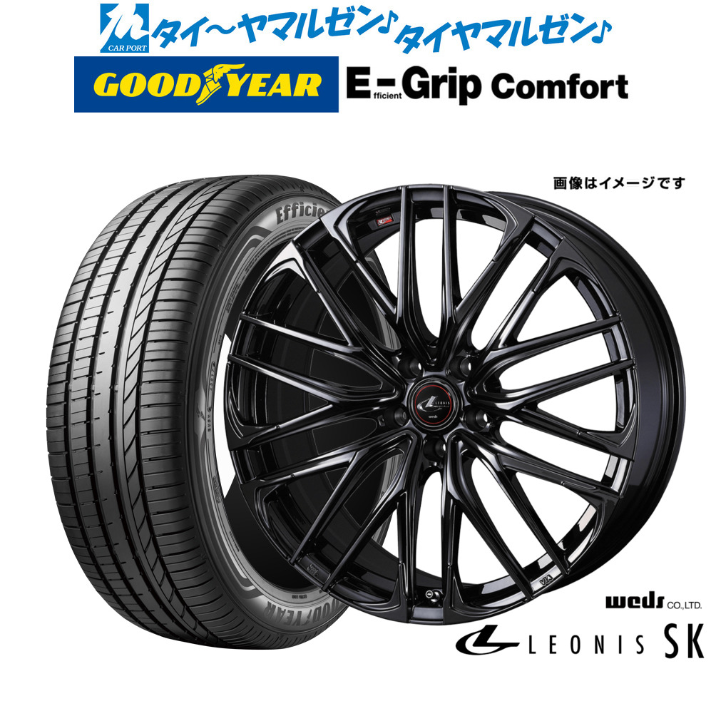 新品 サマータイヤ ホイール4本セットウェッズ レオニス SK BLACK METAL EDITION15インチ 4.5Jグッドイヤー エフィシエント グリップ コンフォート165/50R15|カーポートマルゼン 店