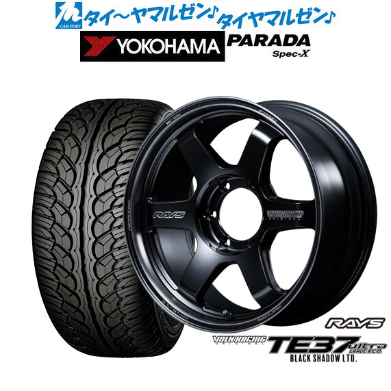 [ﾏﾗｿﾝ期間]P最大42倍&ｸｰﾎﾟﾝ配布 新品 サマータイヤ ホイール4本セット レイズ ボルクレーシング TE37 ウルトラ LARGE P.C.D Black Shadow LTD. 22インチ 9.0J ヨコハマ PARADA パラダ Spec-X 305/40R22