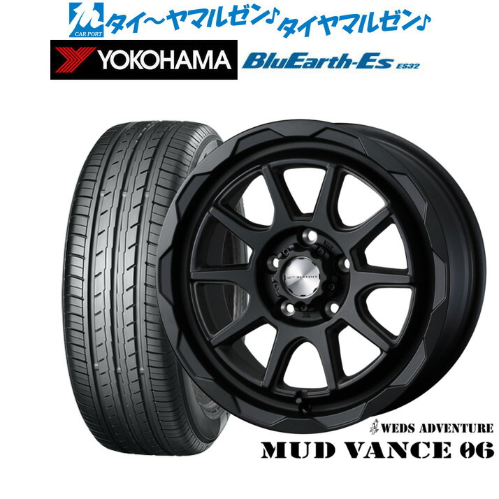 新品 サマータイヤ ホイール4本セットウェッズ アドベンチャー マッドヴァンス 0616インチ 7.0Jヨコハマ BluEarth-ES ブルーアースイーエス ES32195/50R16｜カーポートマルゼン 店