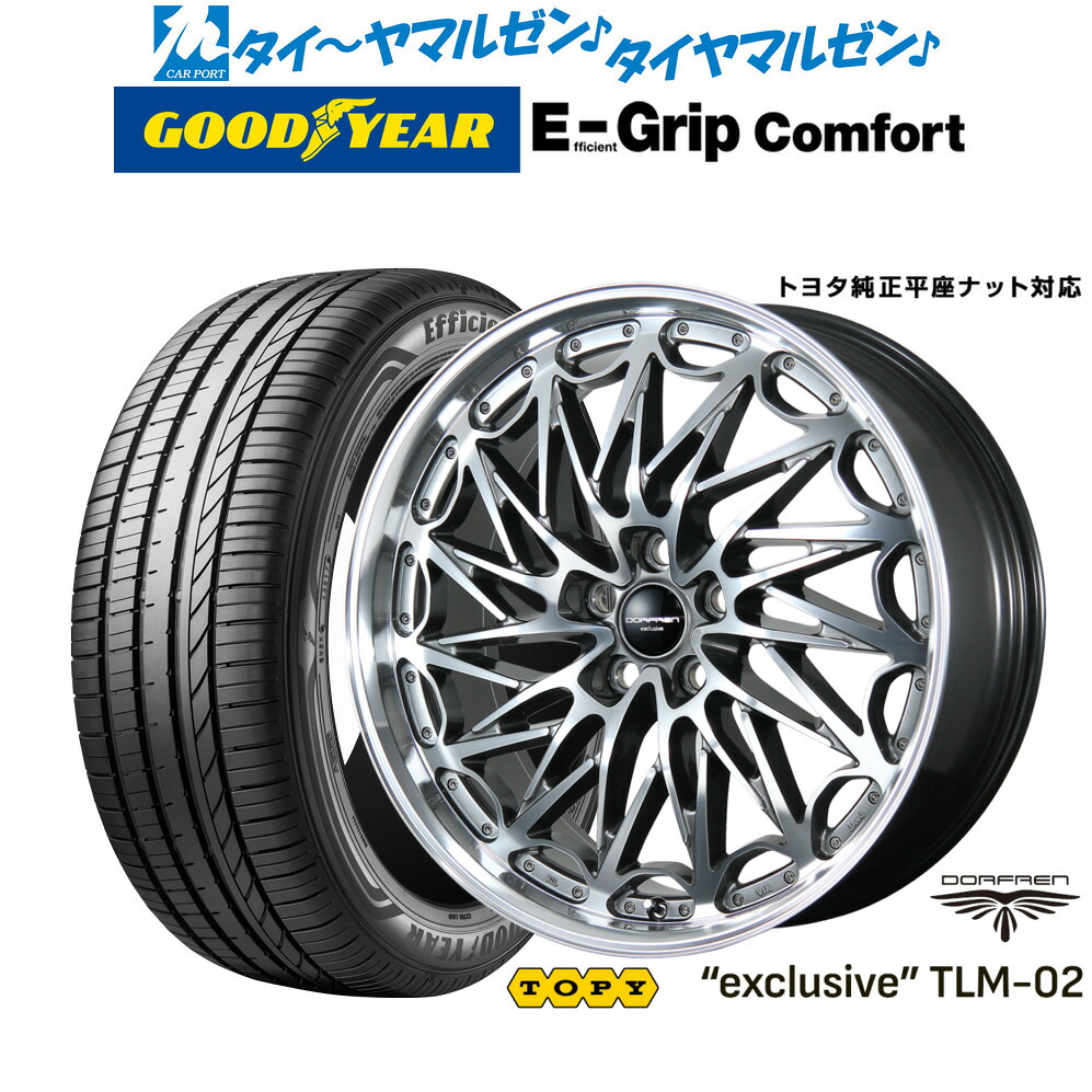 新品 サマータイヤ ホイール4本セット トピー ドルフレン エクスクルーシブ TLM-02 19インチ 8.0J グッドイヤー エフィシエント グリップ コンフォート 245/40R19