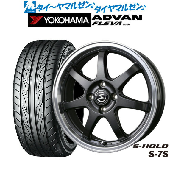新品 サマータイヤ ホイール4本セットBADX エスホールド S-7S15インチ 4.5Jヨコハマ ADVAN アドバン フレバ V701165/50R15|カーポートマルゼン 店