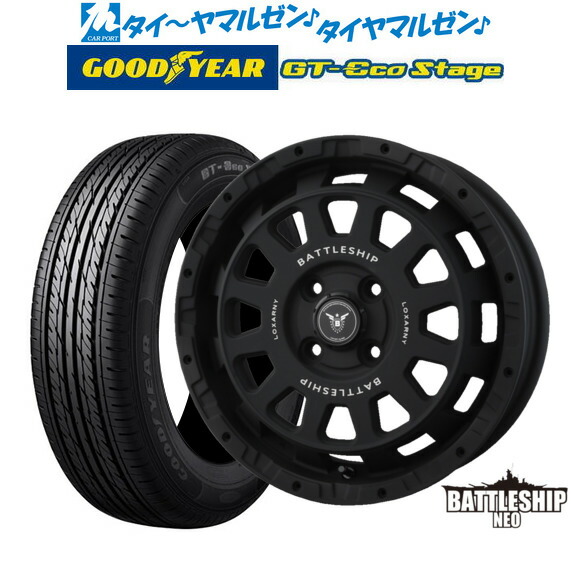 新品 サマータイヤ ホイール4本セットBADX ロクサーニ バトルシップ NEO(ネオ)(4-100)15インチ 4.5Jグッドイヤー GT-エコ ステージ165/65R15|カーポートマルゼン 店