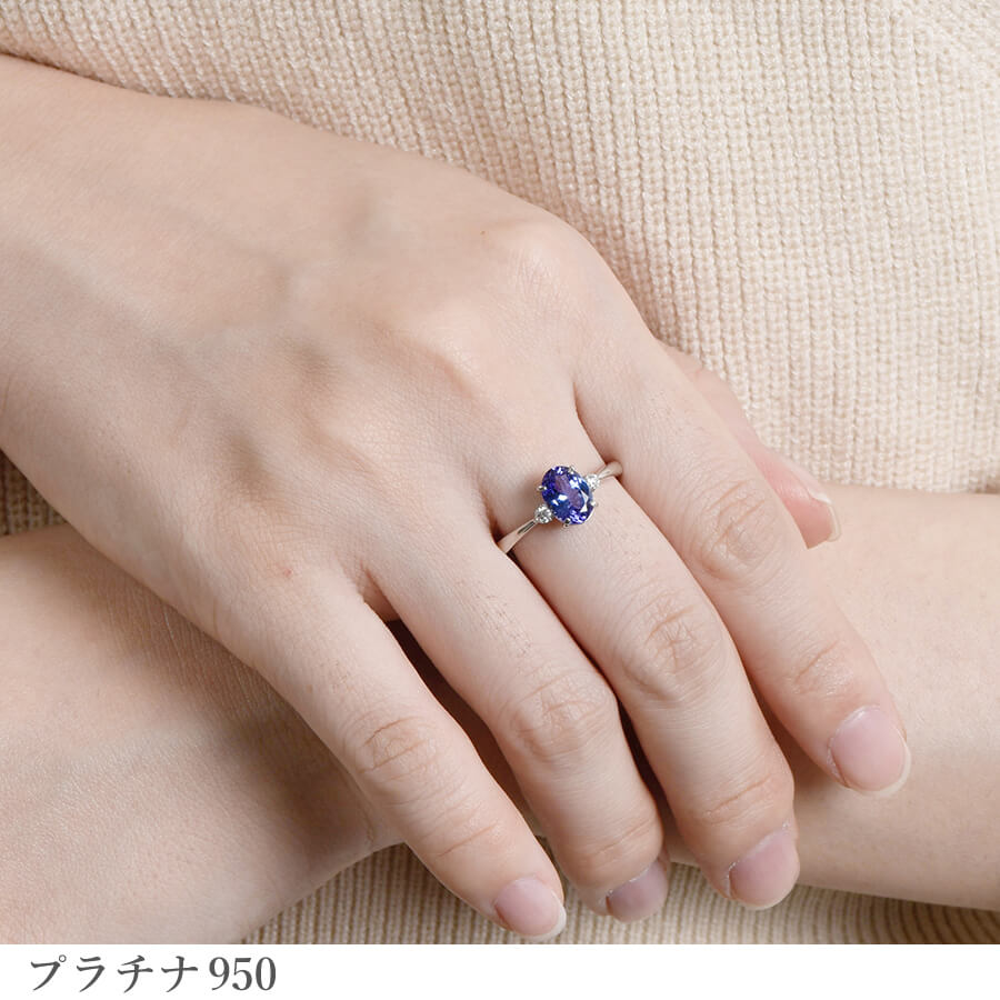 美品 K18YG 大粒!タンザナイト4.791ct ダイヤ リング 指輪-