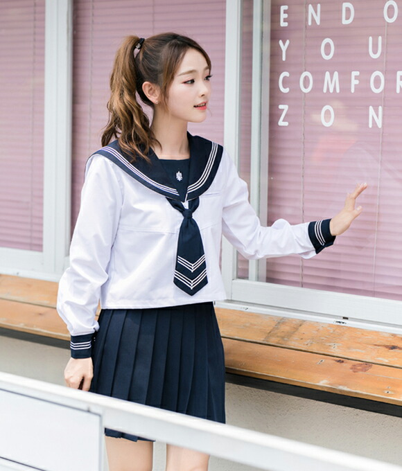 コスプレ 制服 女子高生 清楚 衣装 コス セーラー プリーツスカート ...