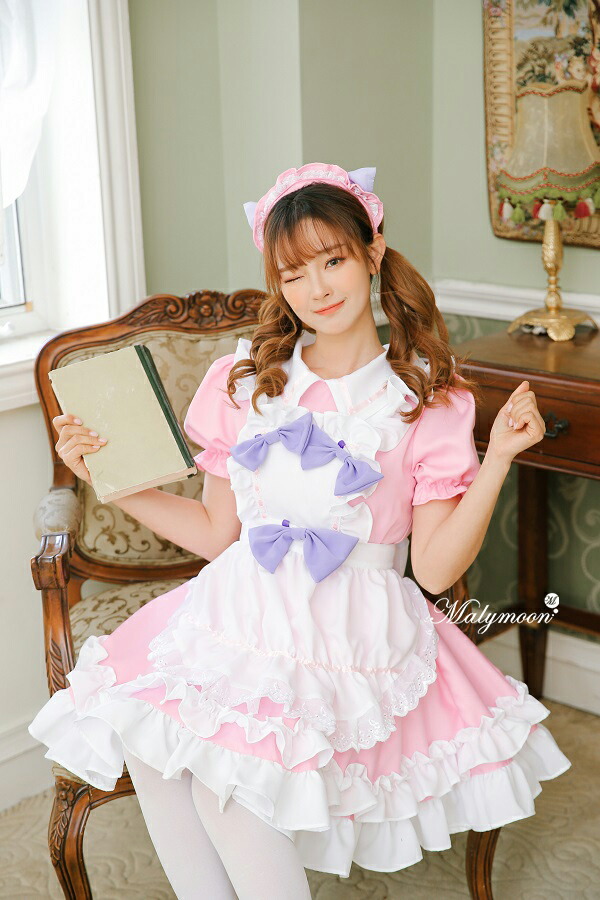 コスプレ 端女 メイドお召し エプロン 卓抜 メイド服 情欲的 魅力的 物物しい大きさ 桃 パープル 女房 成年者 レディース ワンピース 衣服 可愛いコスプレ 受注購入注文 カスタマイズ Malymoon 8138 Ciptasuksesmedika Com