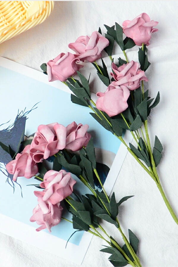 楽天市場 バラ ローズ 花 花束 可愛い お洒落 アンティーク 撮影小物 撮影 写真 小道具 雑貨 インテリア ホワイト オレンジ ブルー ピンク 韓国 韓国インテリア Malymoon マリームーン K010 Malymoon マリームーン