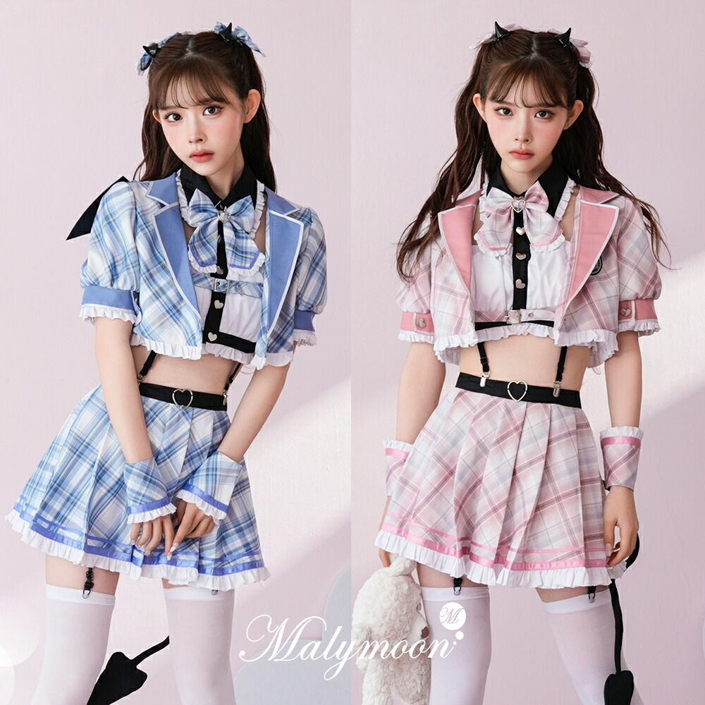 [正規品]【即納】デビル 悪魔 コスプレ 制服 女子高生 チェック柄 レディース 大人 女性 ハロウィン malymoon マリームーン【9780-2】