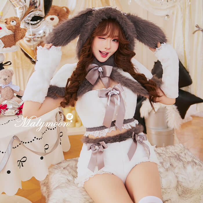 [正規品]【即納】コスプレ アニマル dog 犬 ベージュ もこもこ ファー 仮装 セットアップ 可愛い 女性 レディース 一式 マリームーン malymoon【CS25137】 11,473円