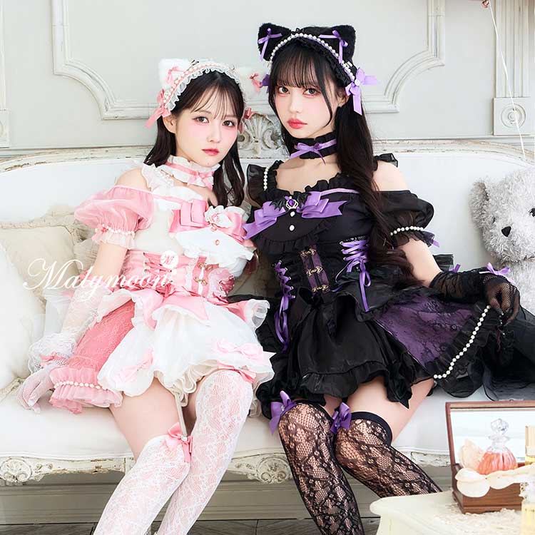 [正規品]【予約-9月中旬頃より順次発送予定】コスプレ アニマル キャット ねこ 猫 ピンク パープル ホワイト ブラック エンジェル デビル プリンセス 可愛い 女性 レディース 一式 マリームーン malymoon【CS25218】｜Malymoon（マリームーン）