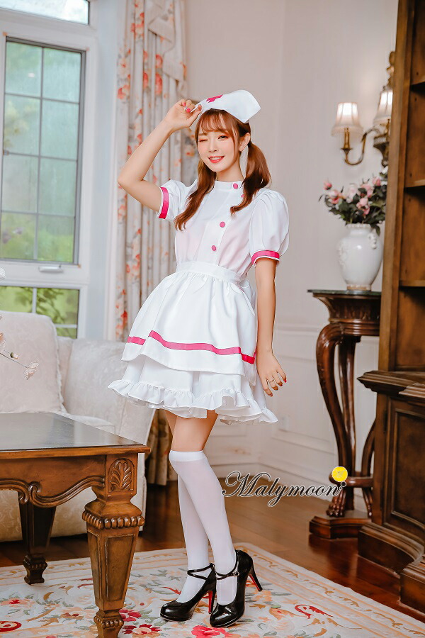 ポイント5倍 ナース ナース服 高級 セクシー 可愛い大きいサイズ 小さいサイズ ホワイト 白 女性 大人 レディース ワンピース 衣装 仮装 コスチューム 可愛いコスプレ 看護師 看護婦 オーダーメイド 受注オーダー カスタマイズ Malymoon 8116 Napierprison Com
