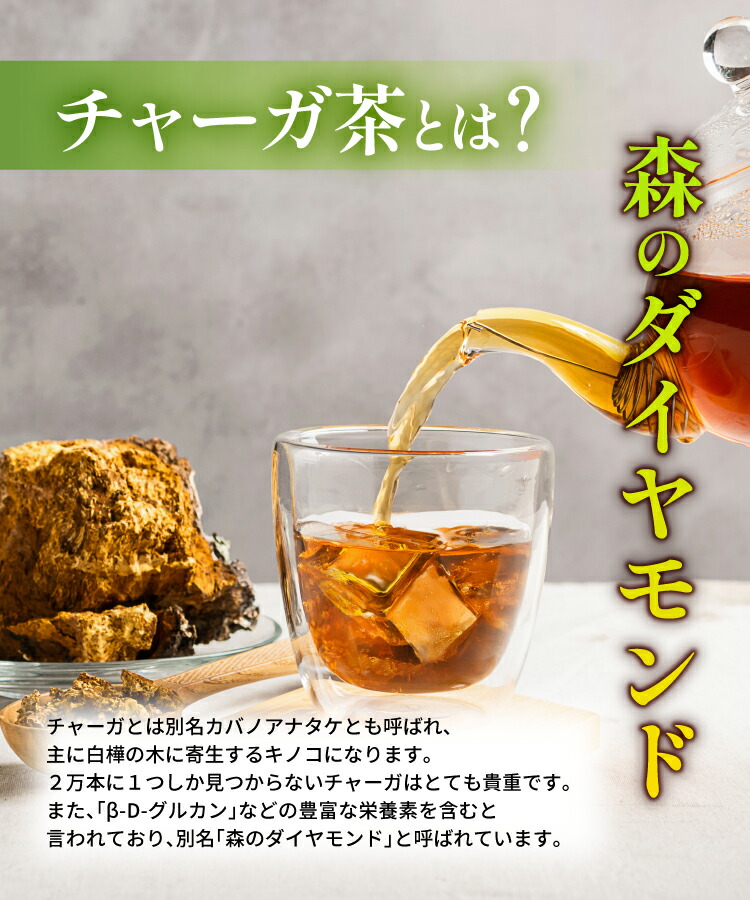 温活農園 公式 チャーガ茶 2g×30包 無添加 農薬不使用 残留農薬検査済 国内生産 最強翌日配送 送料無料 ティーバッグ ティーパック おいしい 飲みやすい チャーガチャ カバノアナタケ 健康茶