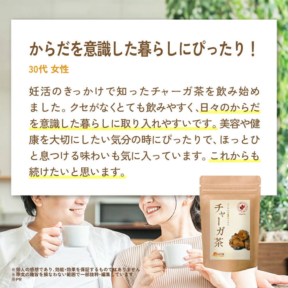 温活農園 公式 チャーガ茶 2g×30包 無添加 農薬不使用 残留農薬検査済 国内生産 最強翌日配送 送料無料 ティーバッグ ティーパック おいしい 飲みやすい チャーガチャ カバノアナタケ 健康茶