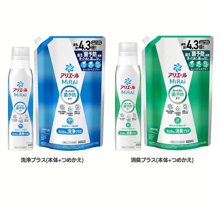 アリエール MiRAi 2.2倍菌予防洗剤　10個 7267382-e.jpg