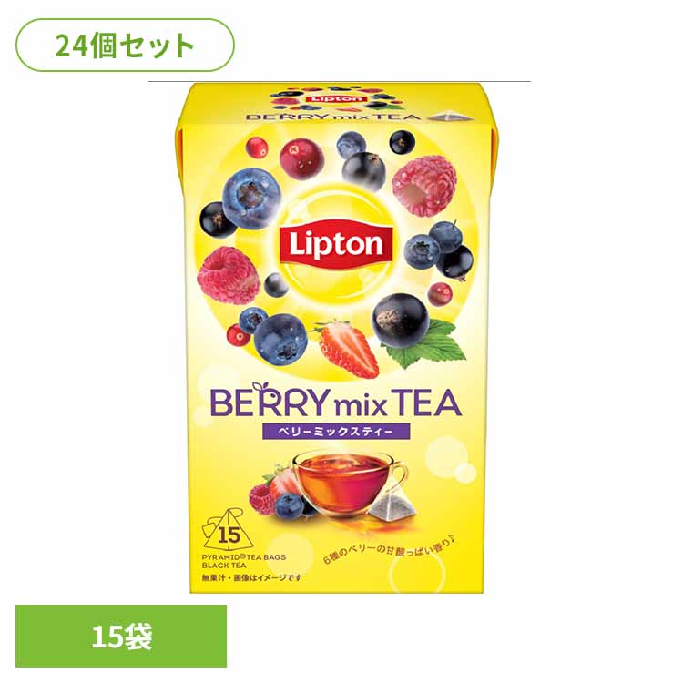 リプトン ベリーミックス ティーバッグ 15袋×24個 紅茶 ティーバッグ リプトン フレーバーティー ベリーミックスティー ミックスベリーティー フルーツティー キーコーヒー