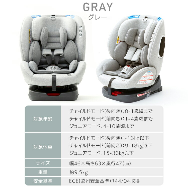 取り付け簡単 長く使える チャイルドシート 新生児 回転式 Isofix 赤ちゃん 車 チャイルドシート ブラック ジュニアシート 回転式メーカー1年保証 0歳から 座席 3000円off ポイント5倍 28日10時迄 チャイルドシート 新生児 0歳から Isofix チャイルド ジュニア