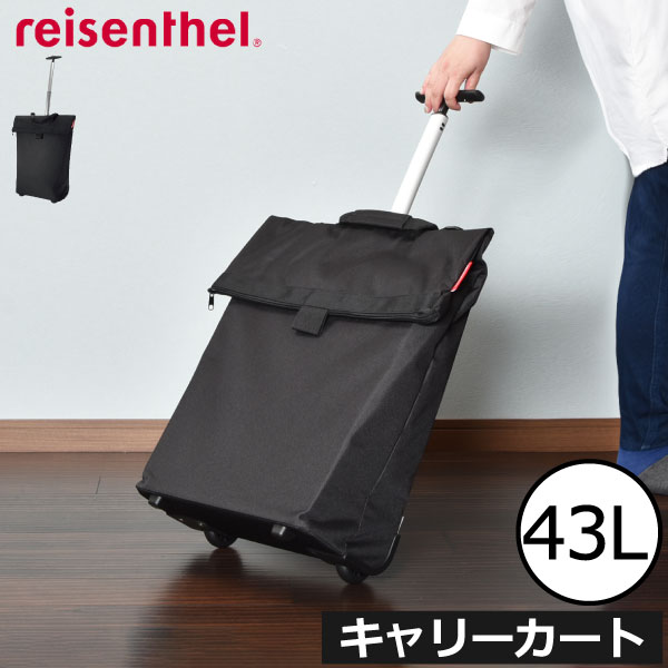 キャリーカート 買い物 折りたたみ袋 ショッピングバッグ 軽量 43リットル 大容量 車輪付き 旅行 T字ハンドル 持ち手 伸縮 高さ調整 2輪 軽い 持ち運び 調節 おしゃれ スリム キャスター レジャー アウトドア スポーツ ( reisenthel トローリー M 43L ライゼンタール )