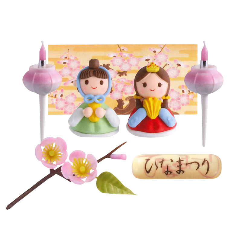 オーナメント 雛デコレーションセットa 1セット ひなまつり 砂糖菓子 チョコプレート ケーキ飾り 季節限定 おうち時間 パン作り お菓子作り 手作り パン材料 お菓子材料