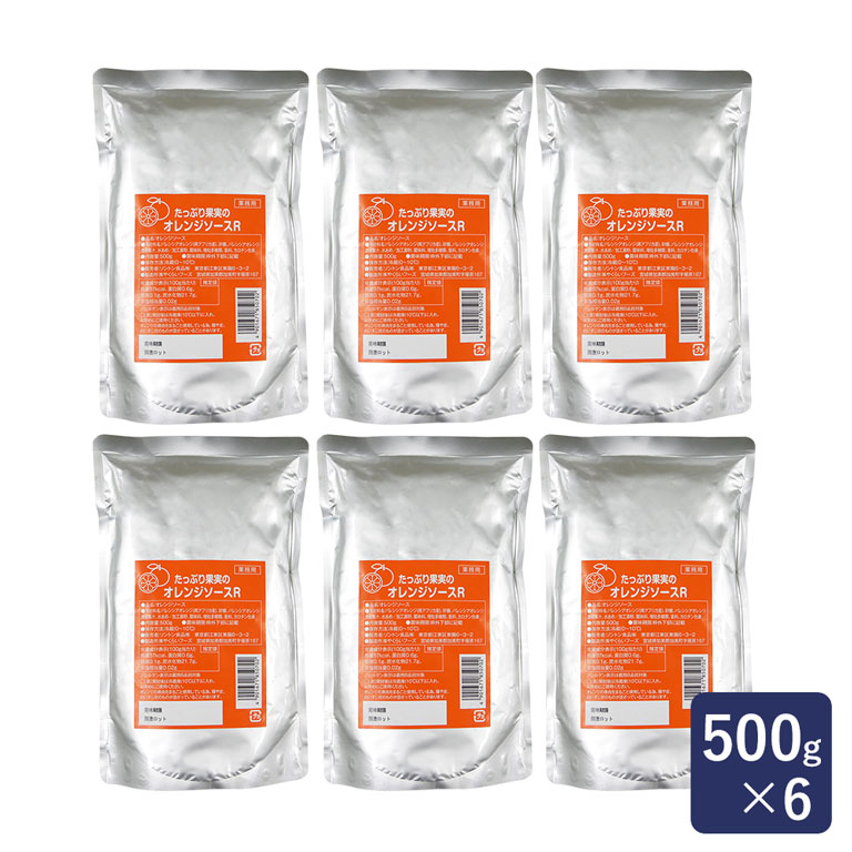 ソントン たっぷり果実のオレンジソースR 500g×6(3kg) ソース みかん バレンシア 業務用 1ケース_