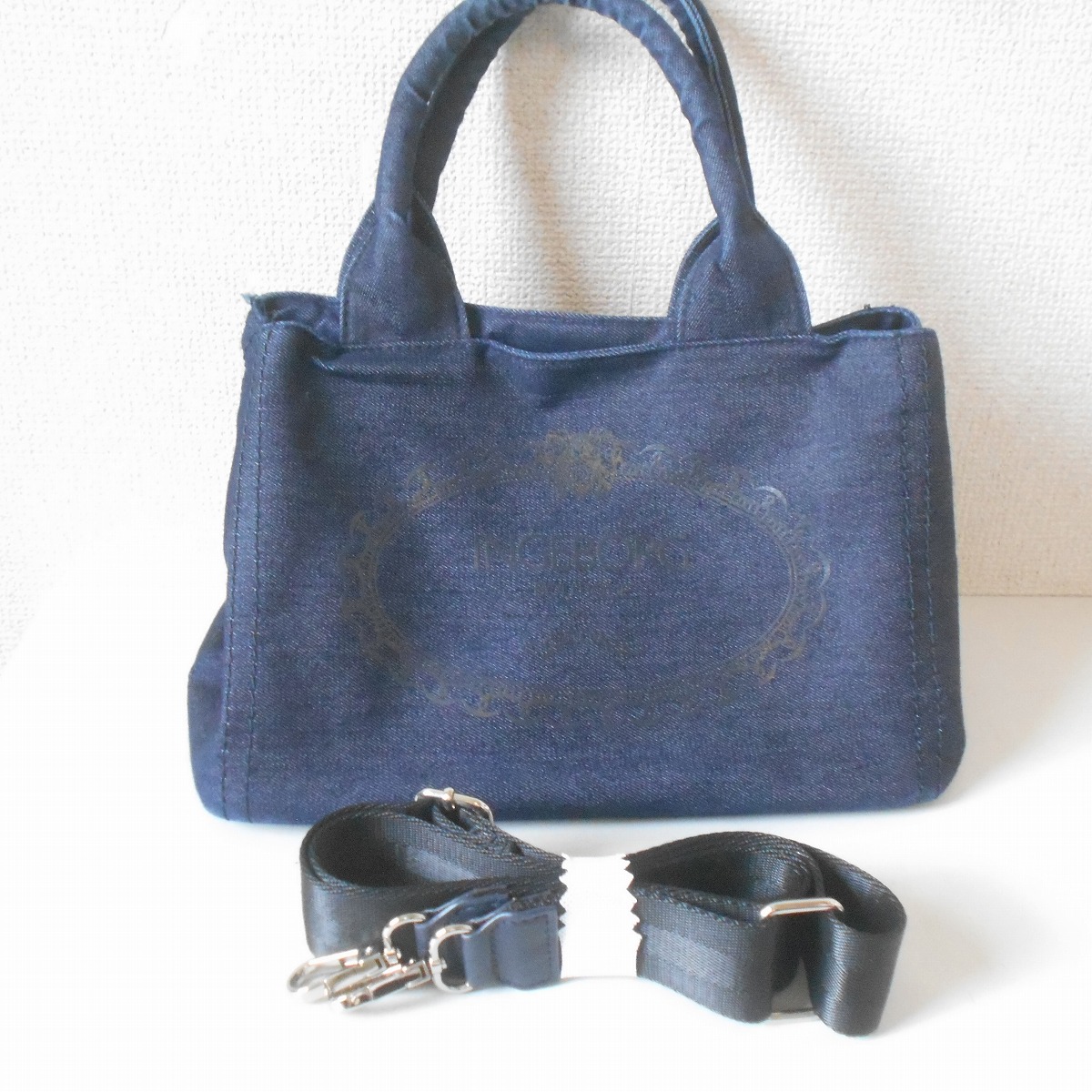 【中古】インゲボルグ INGEBORG バッグ 2way ショルダーバッグ ハンドバッグ デニム レディース｜ママポケット