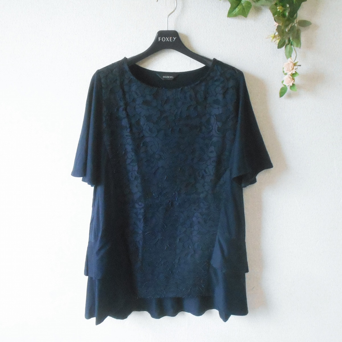 【中古】インゲボルグ INGEBORG チュニック 9 花柄 付き チュール レディース 夏 日本製