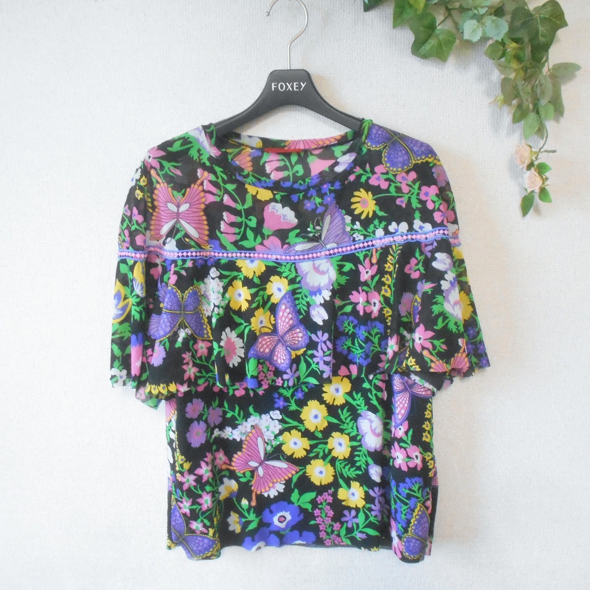 【中古】ヴィヴィアンタム VIVIENNE TAM ブラウス レディース 42 夏 蝶々 フラワー プリント 13,860円