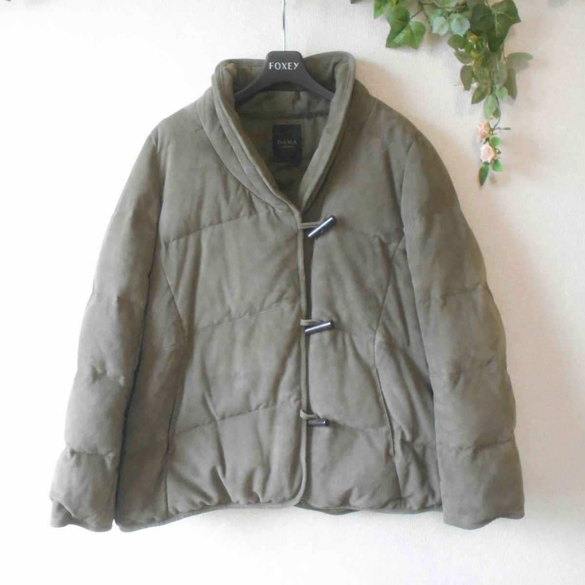 【中古】ダーマコレクション DAMA collection 山羊革 レザー ダウン ジャケット 大きい サイズ 3L レディース 冬