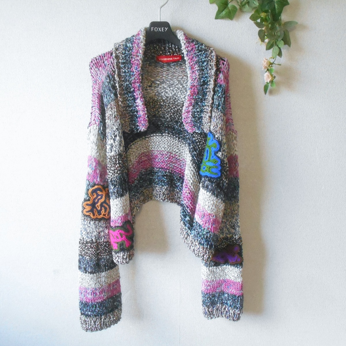 【中古】ヴィヴィアンタム VIVIENNE TAM 編み物 ジレー 38 手編み レディース 春 秋