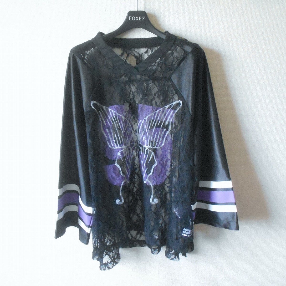 【中古】美品 アナスイ エヌワイシー ANNA SUI NYC ブラウス カットソー F レディース 春 夏 身頃 レース