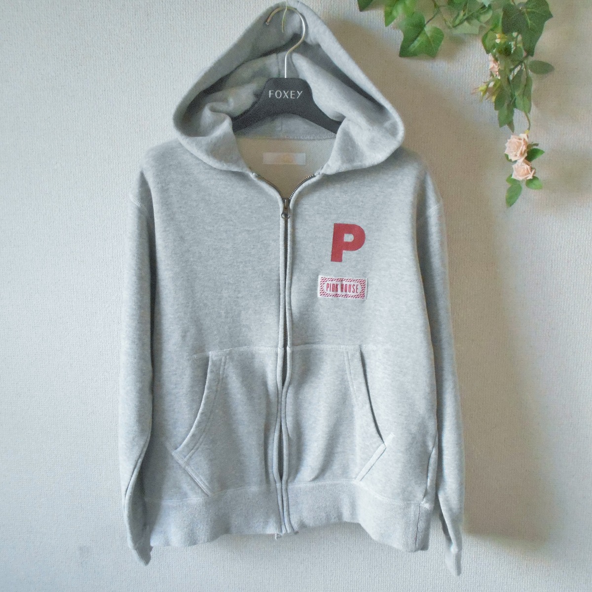 【中古】ピンクハウス PINK HOUSE パーカー L ジップアップ ダッフル＆セーター テディ プリント レディース｜ママポケット