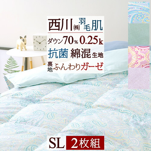 キャメル　肌掛け布団　２枚　西川産業 53215_1.jpg