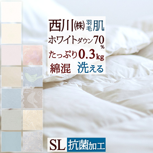 楽天市場】ザ値引き☆10％引25日迄 羽毛肌掛け布団 クィーン クイーン