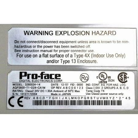 【新品 東京発 ★適格請求書発行可★】Pro-Face タッチパネル AGP3600-T1-D24-CA1M【６ヶ月保証】｜ヒマワリショップ 141,000円