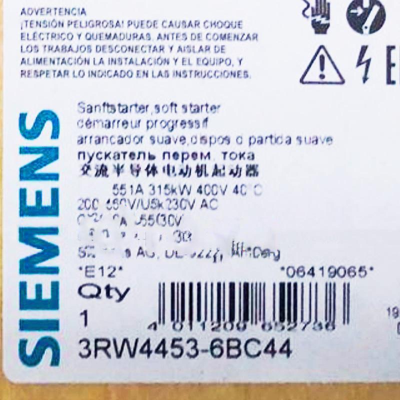【新品 東京発 ★適格請求書発行可★】SIEMENS シーメンス 3RW4453-6BC44 315KW６ヶ月保証】