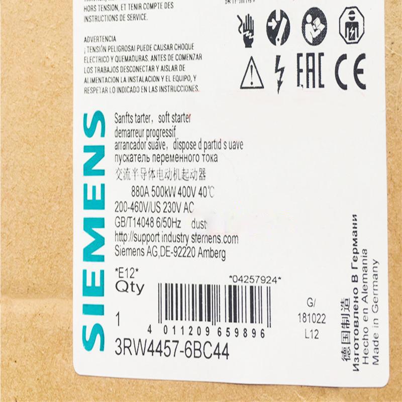 【新品 東京発 ★適格請求書発行可★】SIEMENS シーメンス 3RW4457-6BC44 500KW【６ヶ月保証】