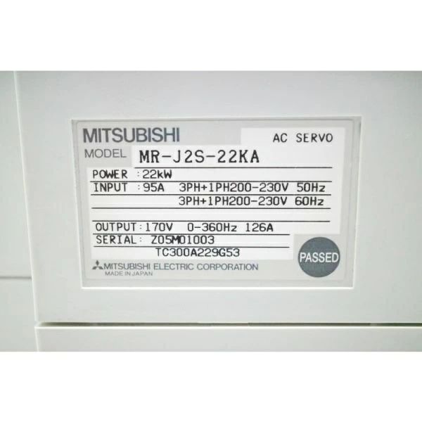 【新品 日本の首都発 ★適当お願いごと書振り出し可★】MITSUBISHI/三菱 MR-J2S-22KA サーボ運転 【６ヶ月引き受ける】